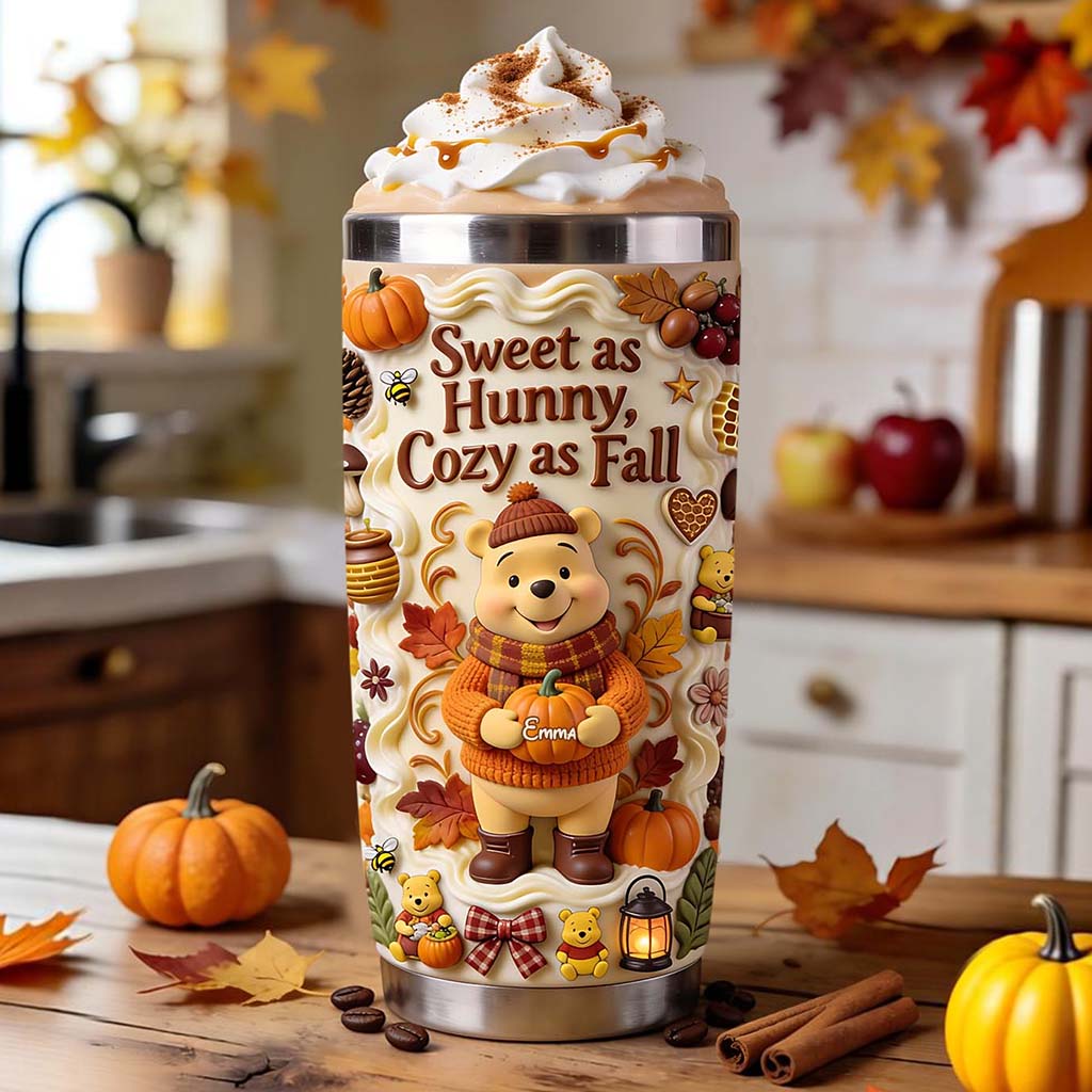 Personalized Fall Tumbler Custom Name Sweet as Hunny Gift for Her