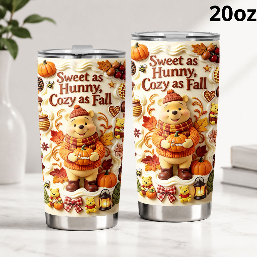 Personalized Fall Tumbler Custom Name Sweet as Hunny Gift for Her