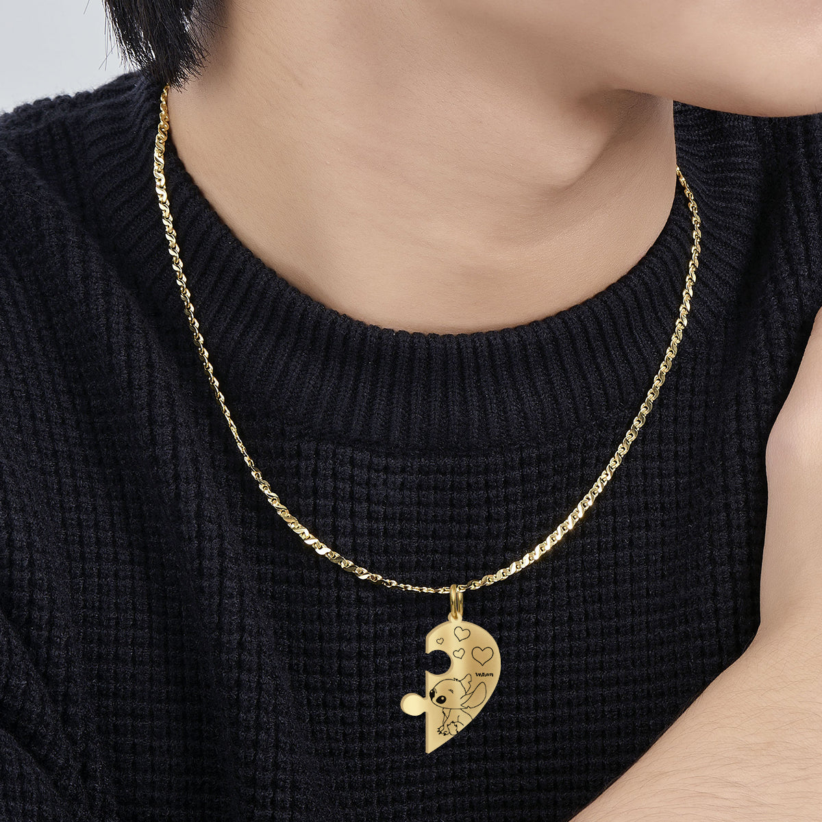 Personalized Ohana Matching Pendant Necklace for Couples & Friends