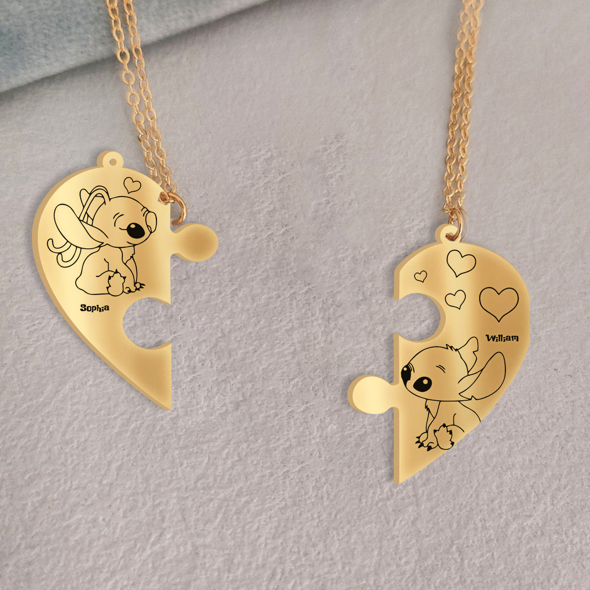 Personalized Ohana Matching Pendant Necklace for Couples & Friends