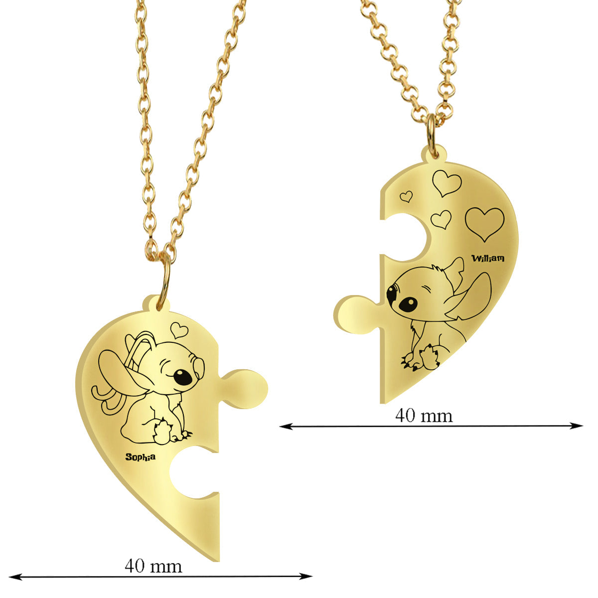Personalized Ohana Matching Pendant Necklace for Couples & Friends