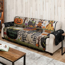 Load image into Gallery viewer, Personalized Halloween Quilted Sofa Cover Family Gift | Cozy Home Decor
