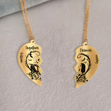 Load image into Gallery viewer, Personalized Matching Pendant Necklace for Couples - Heart Charm Gift
