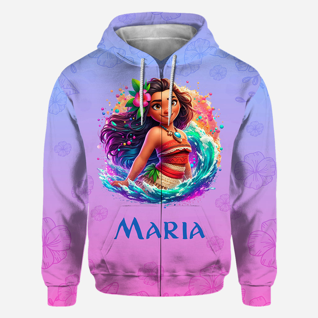 Personalized All Over Shirt with Princess Design for Birthday or Summer
