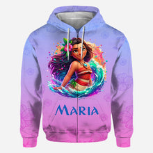 Load image into Gallery viewer, Personalized All Over Shirt with Princess Design for Birthday or Summer
