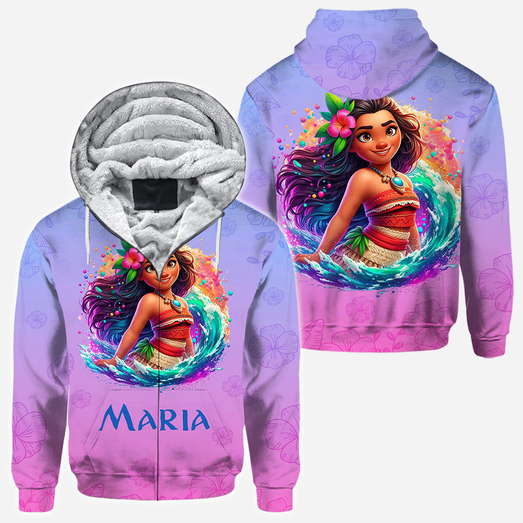 Personalized All Over Shirt with Princess Design for Birthday or Summer