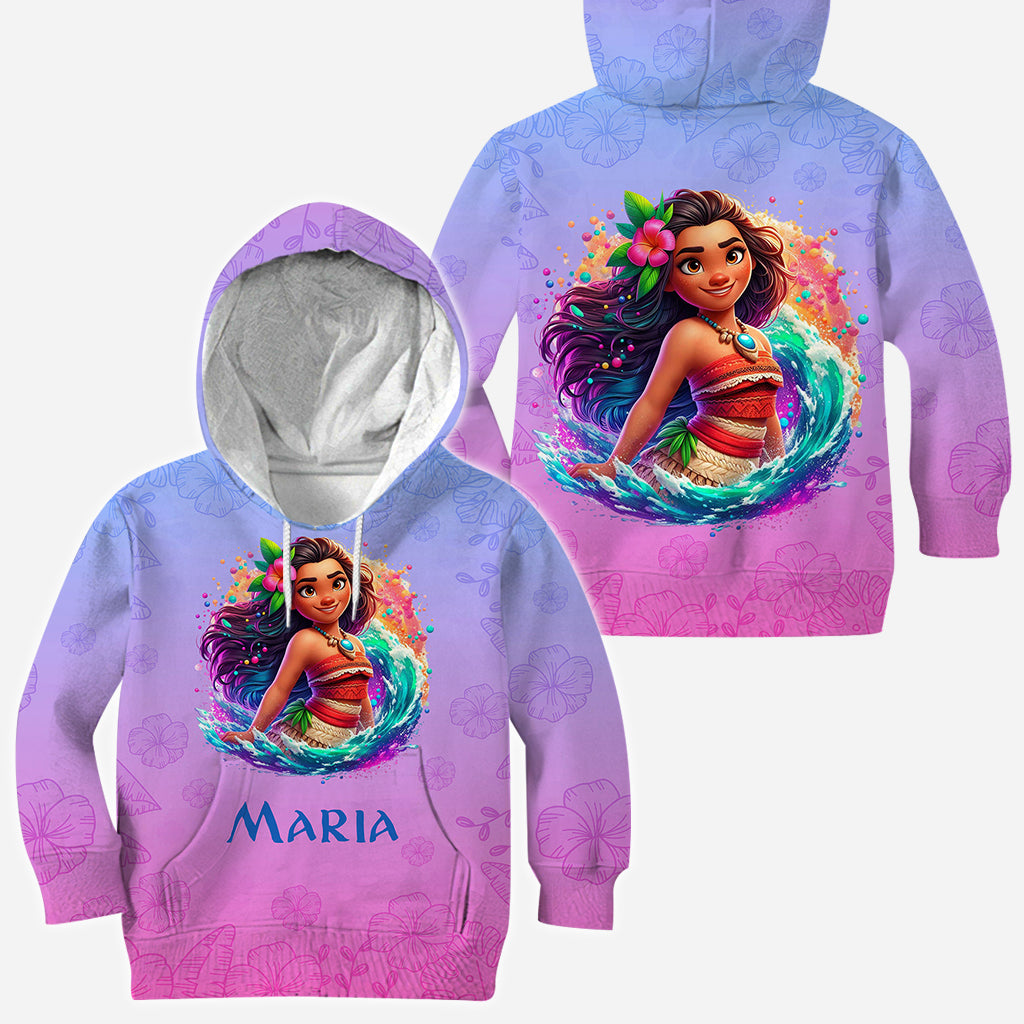 Personalized All Over Shirt with Princess Design for Birthday or Summer