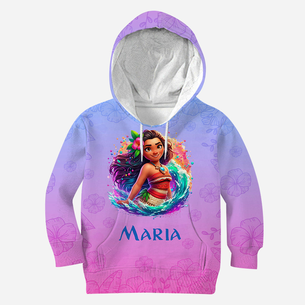 Personalized All Over Shirt with Princess Design for Birthday or Summer