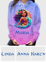 Load image into Gallery viewer, Personalized All Over Shirt with Princess Design for Birthday or Summer
