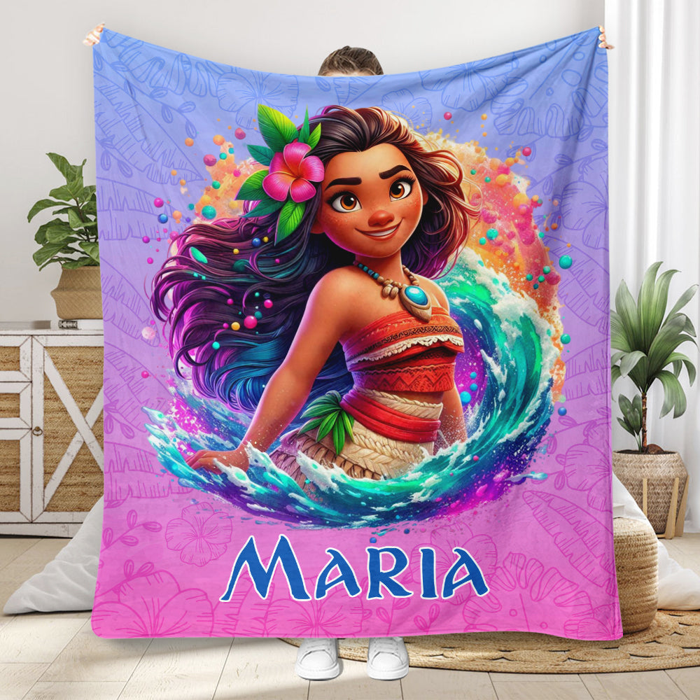 Personalized Princess Of The Sea Blanket Custom Name Gift