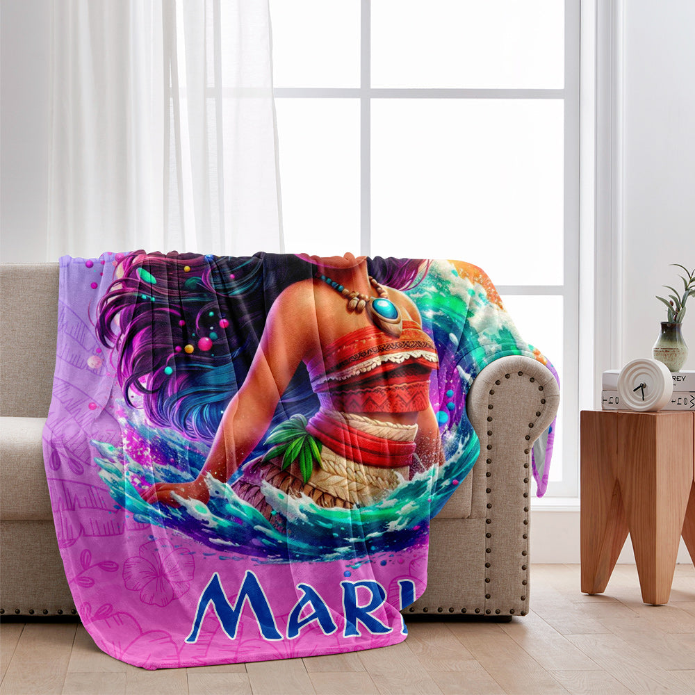 Personalized Princess Of The Sea Blanket Custom Name Gift