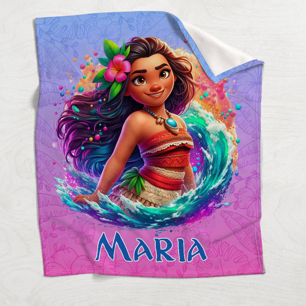 Personalized Princess Of The Sea Blanket Custom Name Gift
