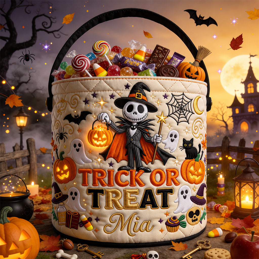 Personalized Halloween Spooky Basket for Kids Trick or Treat Gift
