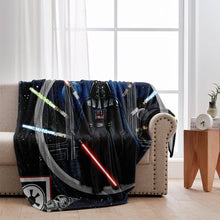 Load image into Gallery viewer, Personalized Star Wars Themed Blanket with Custom Names for Dad
