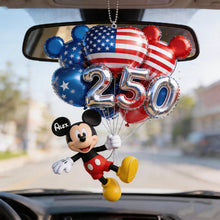 Load image into Gallery viewer, Personalized Acrylic Car Ornament Mickey Mouse 250 Years Gift for Movie Fans
