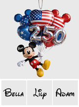 Load image into Gallery viewer, Personalized Acrylic Car Ornament Mickey Mouse 250 Years Gift for Movie Fans
