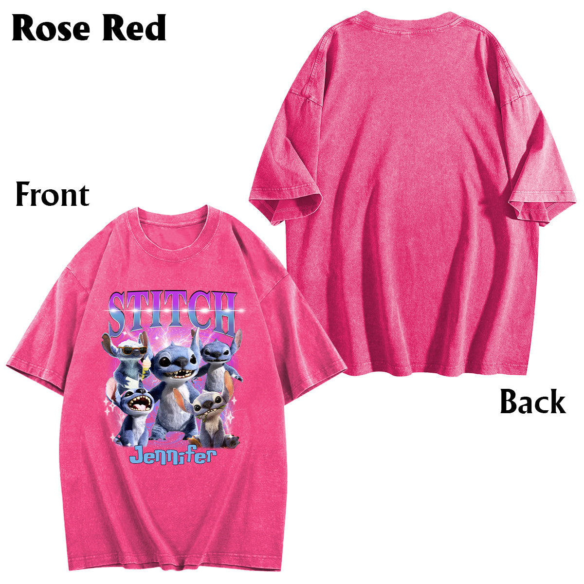 Personalized Ohana Wash T-Shirt Custom Name Gift for Family