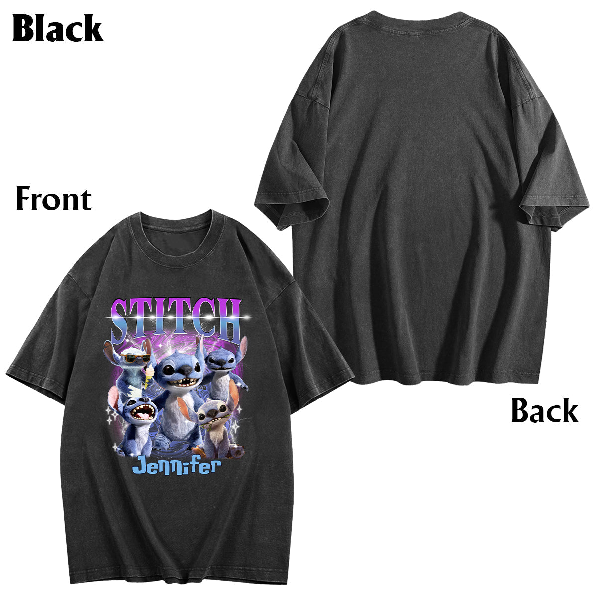 Personalized Ohana Wash T-Shirt Custom Name Gift for Family