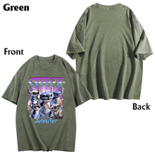 Load image into Gallery viewer, Personalized Ohana Wash T-Shirt Custom Name Gift for Family
