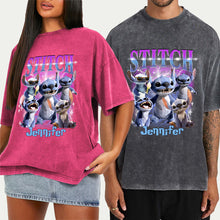 Load image into Gallery viewer, Personalized Ohana Wash T-Shirt Custom Name Gift for Family
