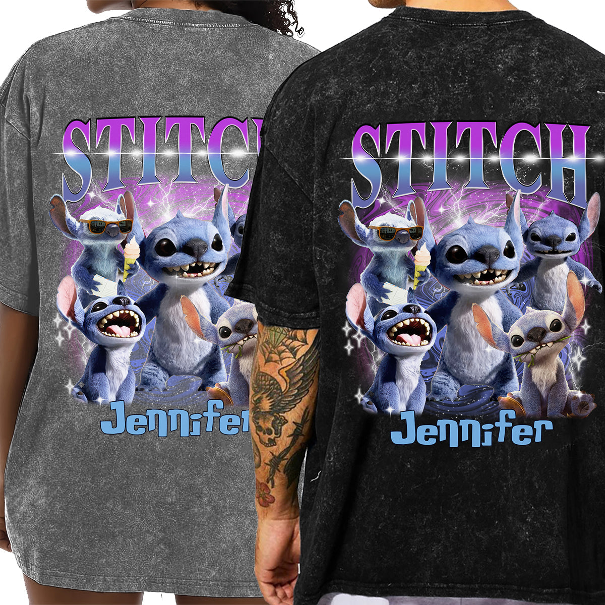 Personalized Ohana Wash T-Shirt Custom Name Gift for Family