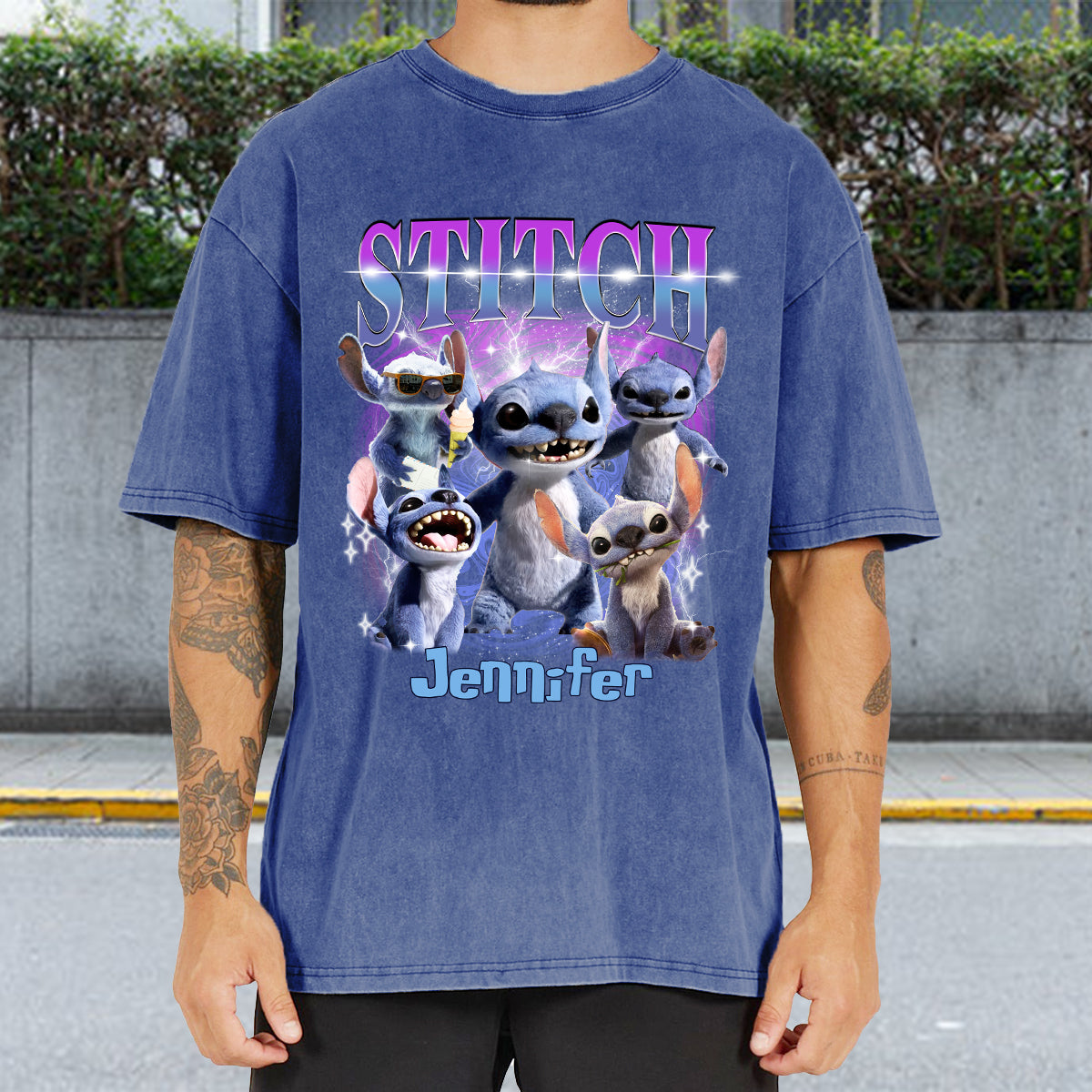 Personalized Ohana Wash T-Shirt Custom Name Gift for Family