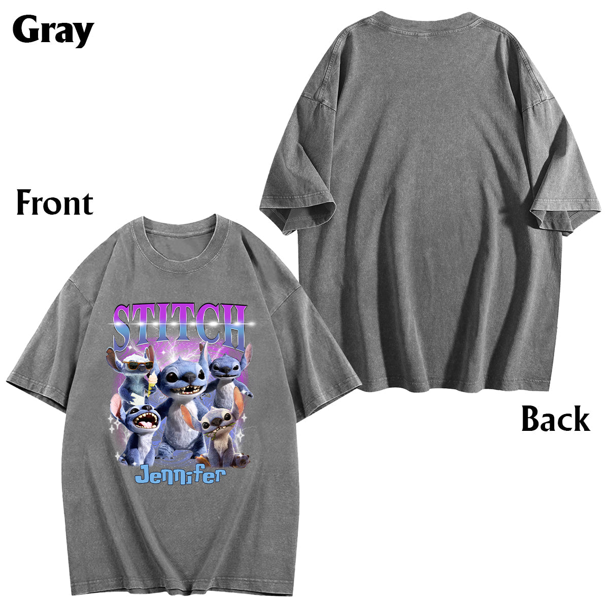 Personalized Ohana Wash T-Shirt Custom Name Gift for Family