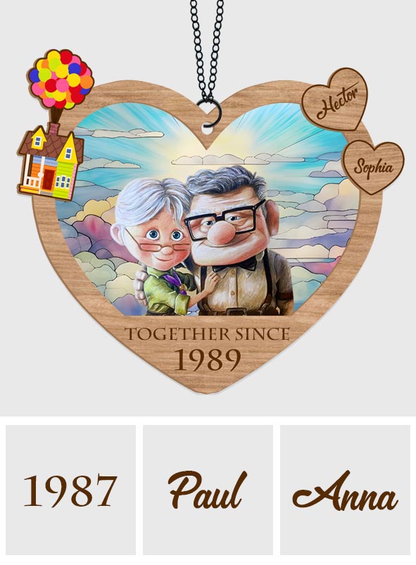 Personalized Heart Shaped Suncatcher Custom Name Gift for Anniversaries