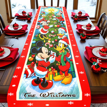 Load image into Gallery viewer, Personalized Christmas Table Runner for Family Holiday Decor
