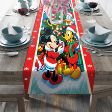 Load image into Gallery viewer, Personalized Christmas Table Runner with Family Name for Holiday Decor
