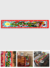Load image into Gallery viewer, Personalized Christmas Table Runner with Family Name for Holiday Decor
