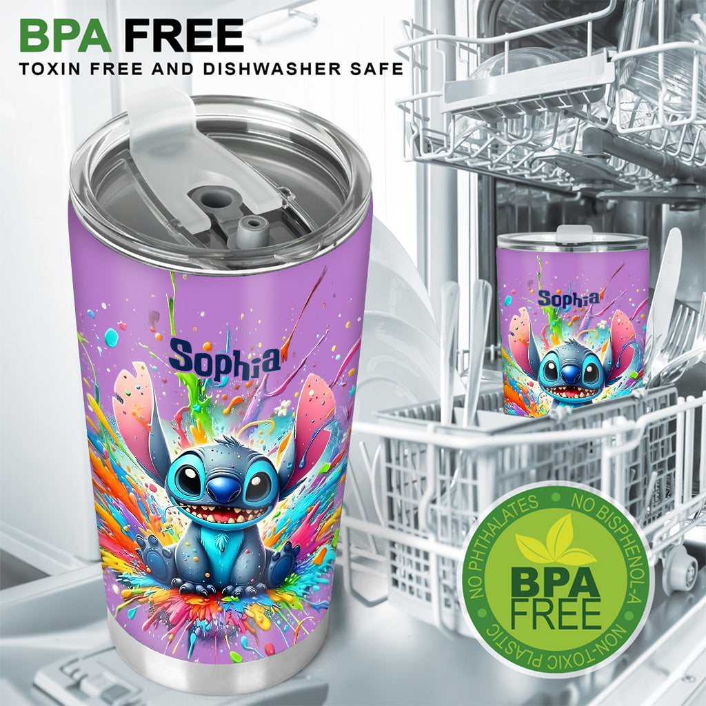 Personalized Ohana Tumbler Custom Name Colorful Gift