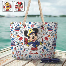 Load image into Gallery viewer, Personalized Canvas Beach Bag with Rope Handle for Kids
