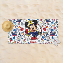 Load image into Gallery viewer, Personalized Quick-dry Beach Towel with Name for Family Cruise
