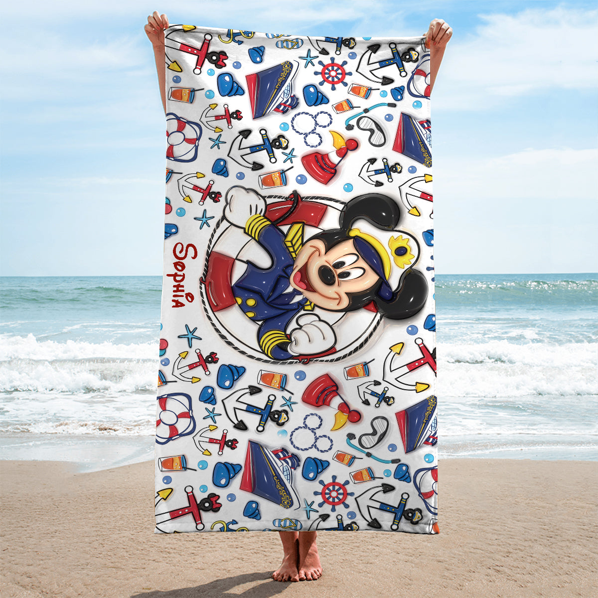 Personalized Quick-dry Beach Towel with Name for Family Cruise