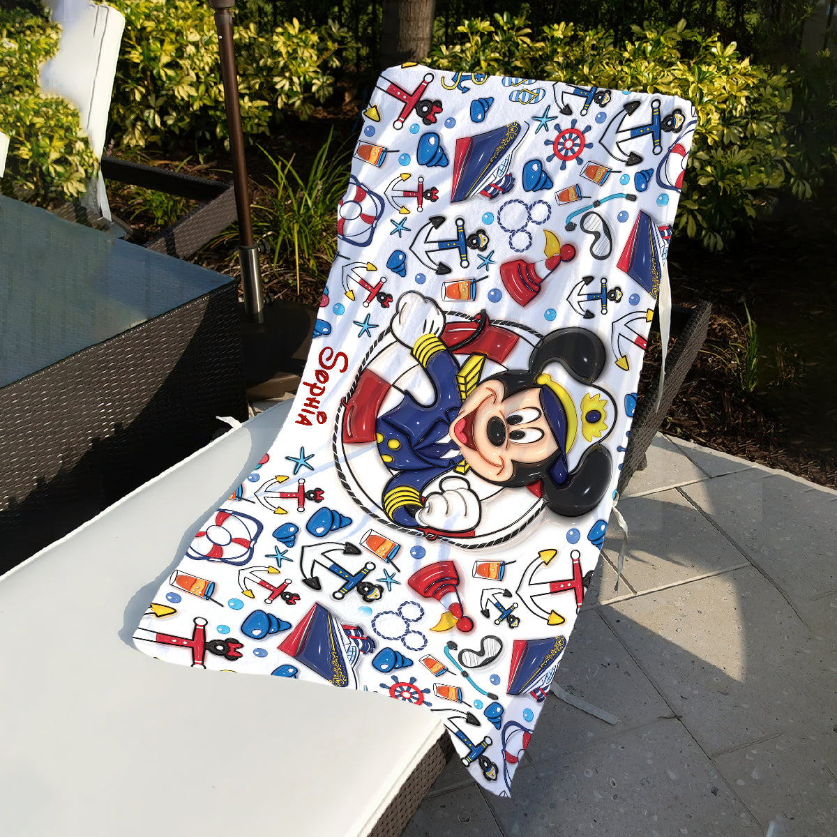 Personalized Quick-dry Beach Towel with Name for Family Cruise