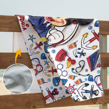 Load image into Gallery viewer, Personalized Quick-dry Beach Towel with Name for Family Cruise
