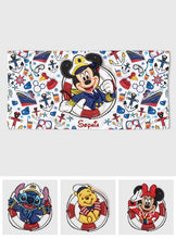 Load image into Gallery viewer, Personalized Quick-dry Beach Towel with Name for Family Cruise
