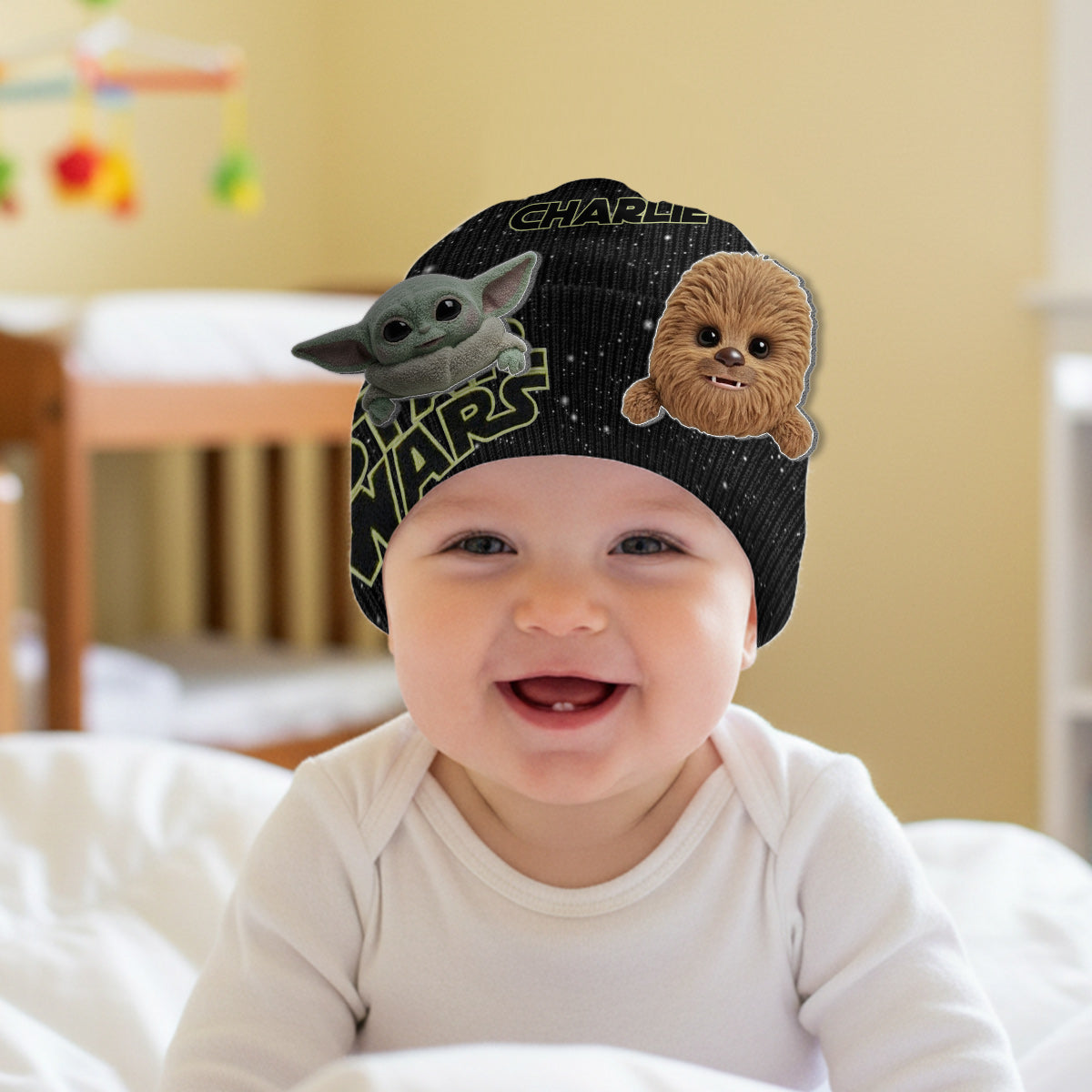 Personalized Star Wars Beanie Hat with Custom Patches for Kids & Adults