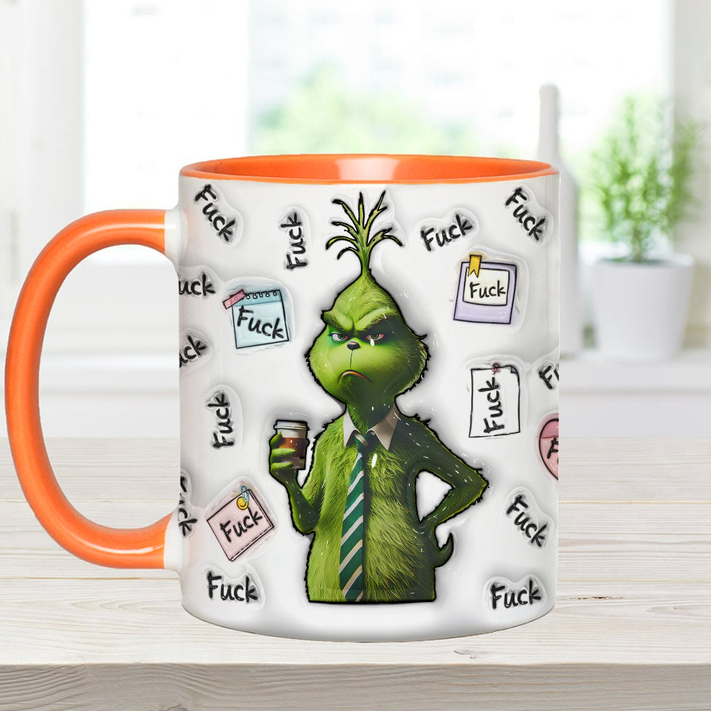 Personalized Grinch Accent Mug Custom Name Fun Gift for Christmas
