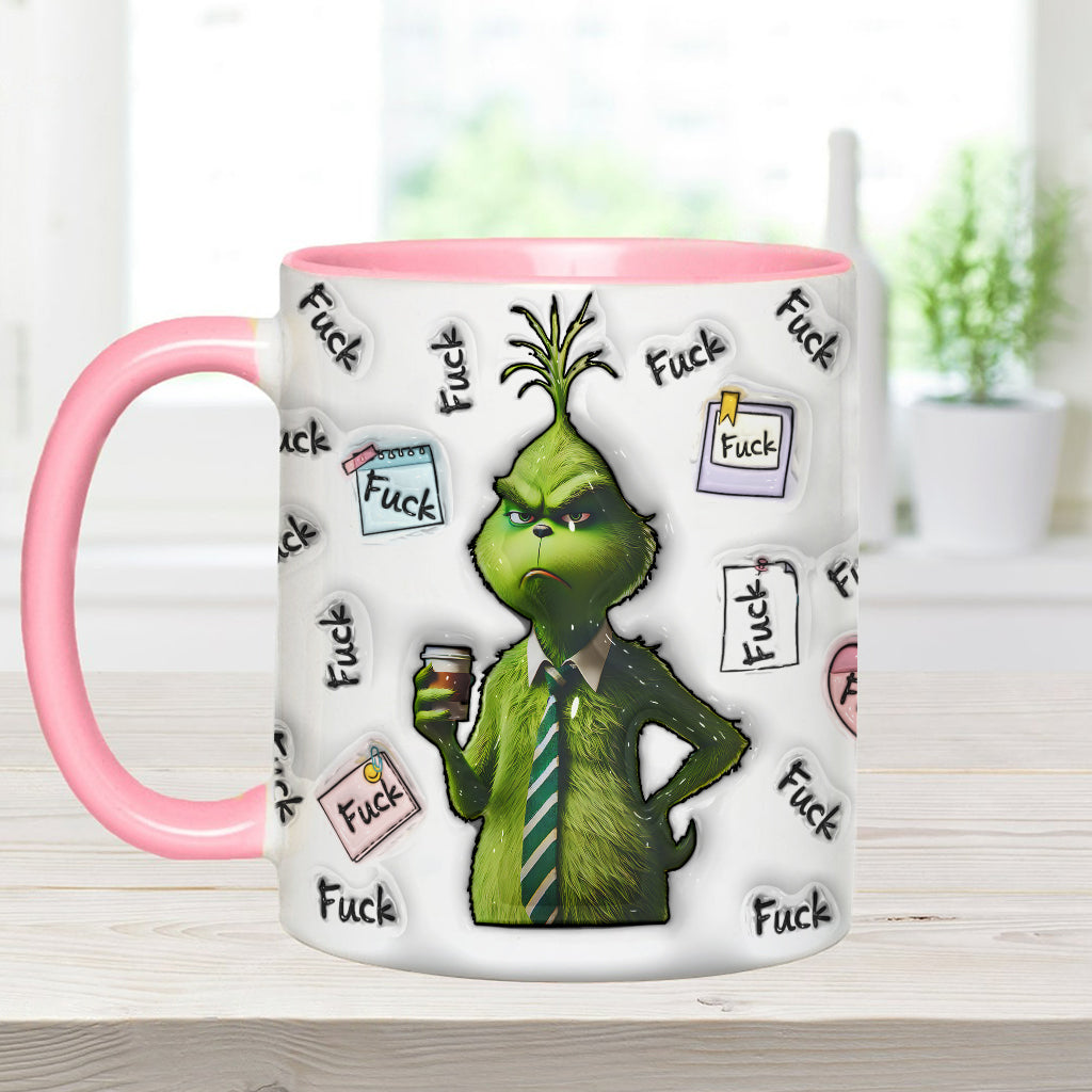 Personalized Grinch Accent Mug Custom Name Fun Gift for Christmas