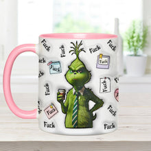 Load image into Gallery viewer, Personalized Grinch Accent Mug Custom Name Fun Gift for Christmas

