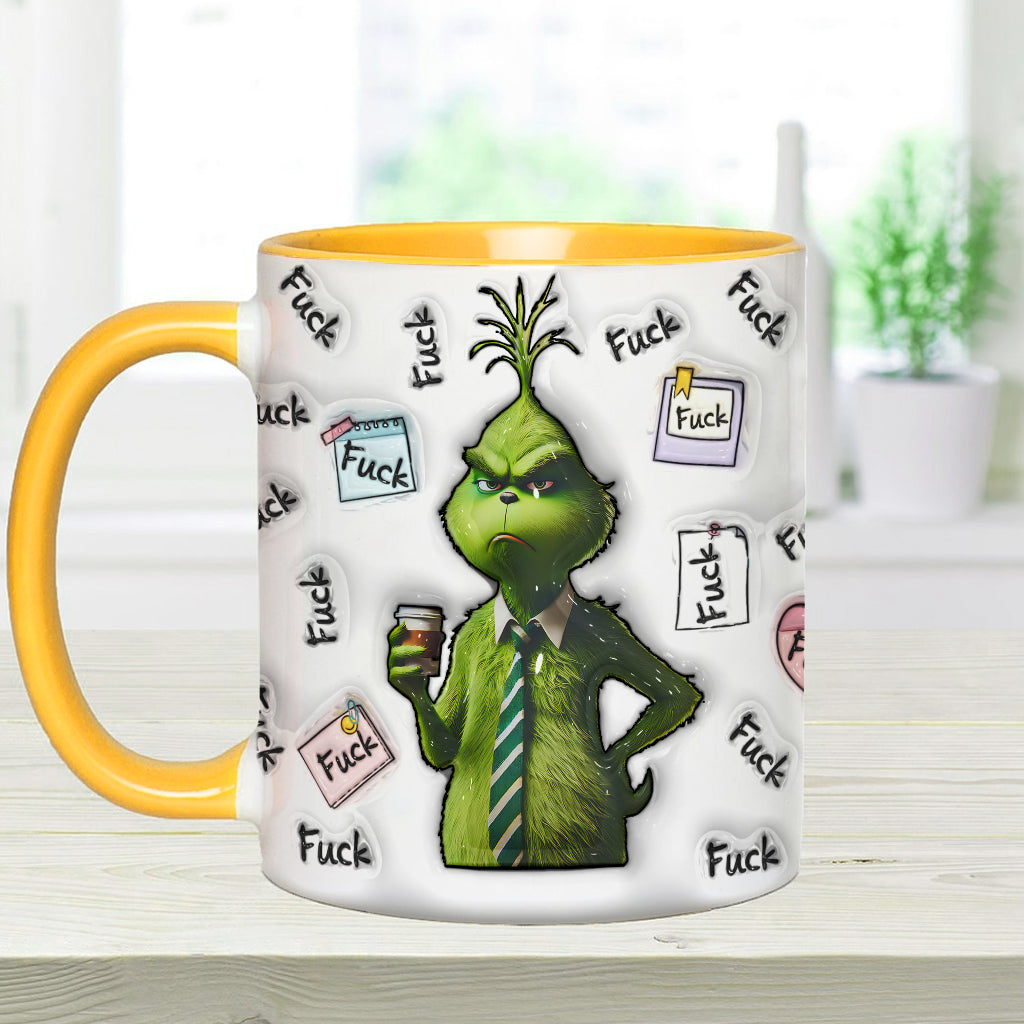 Personalized Grinch Accent Mug Custom Name Fun Gift for Christmas