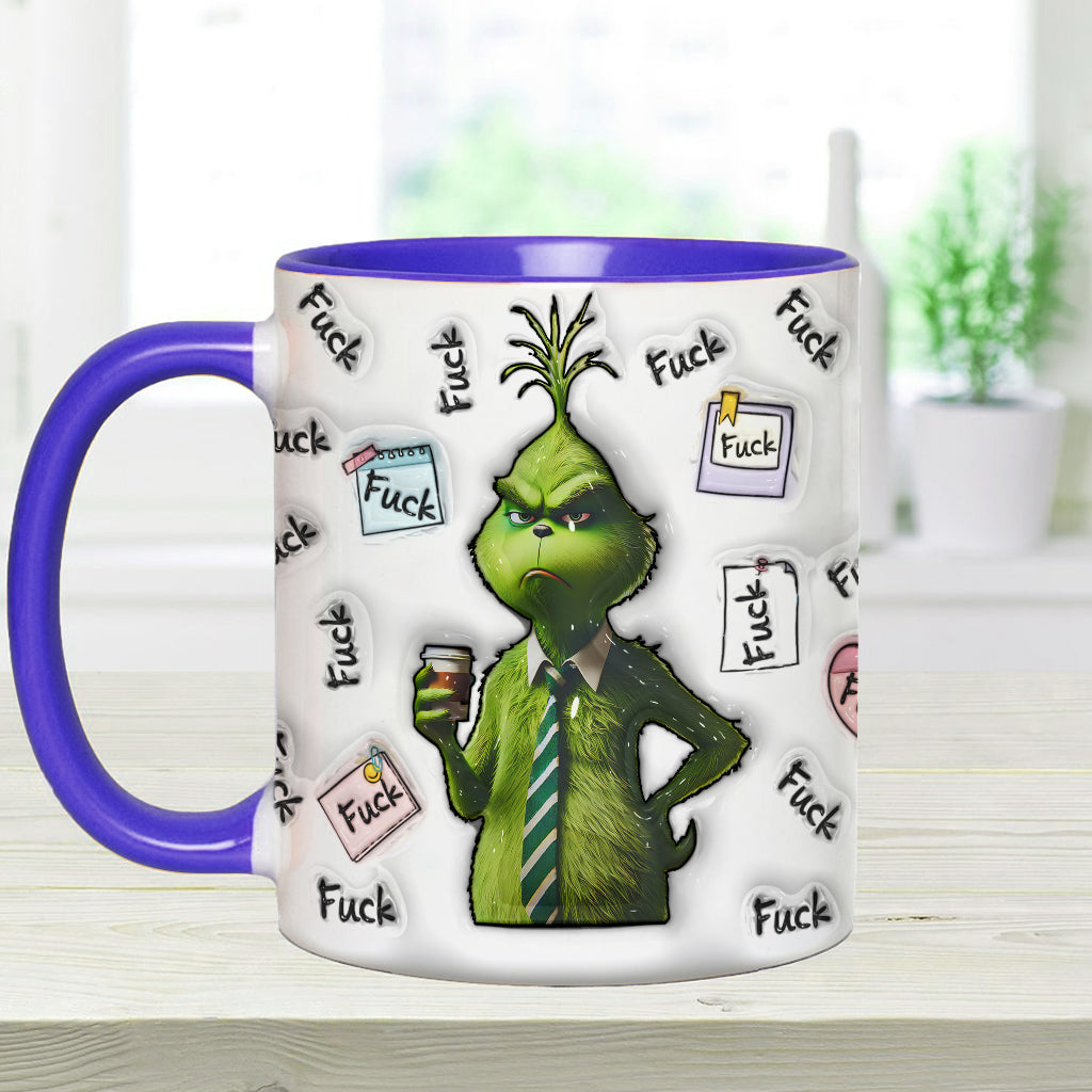 Personalized Grinch Accent Mug Custom Name Fun Gift for Christmas