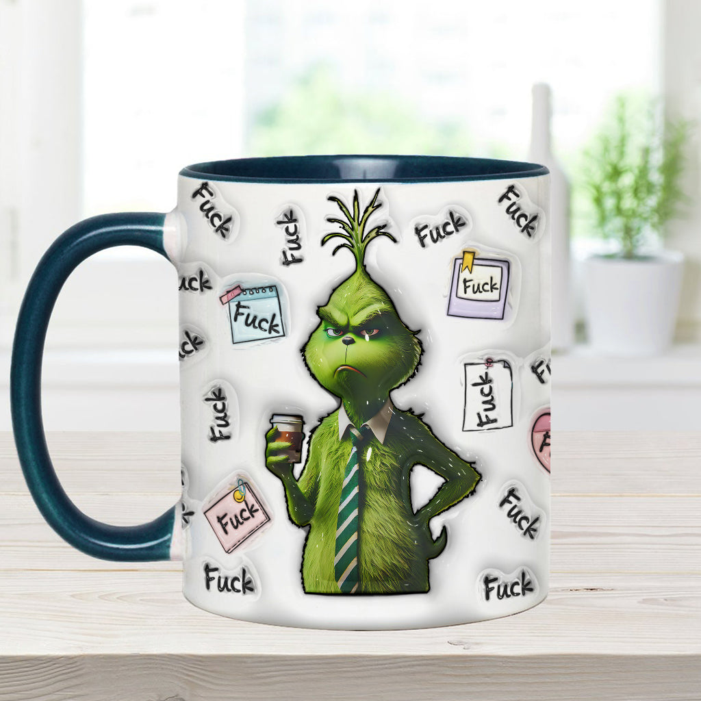Personalized Grinch Accent Mug Custom Name Fun Gift for Christmas