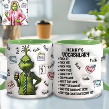 Load image into Gallery viewer, Personalized Grinch Accent Mug Custom Name Fun Gift for Christmas
