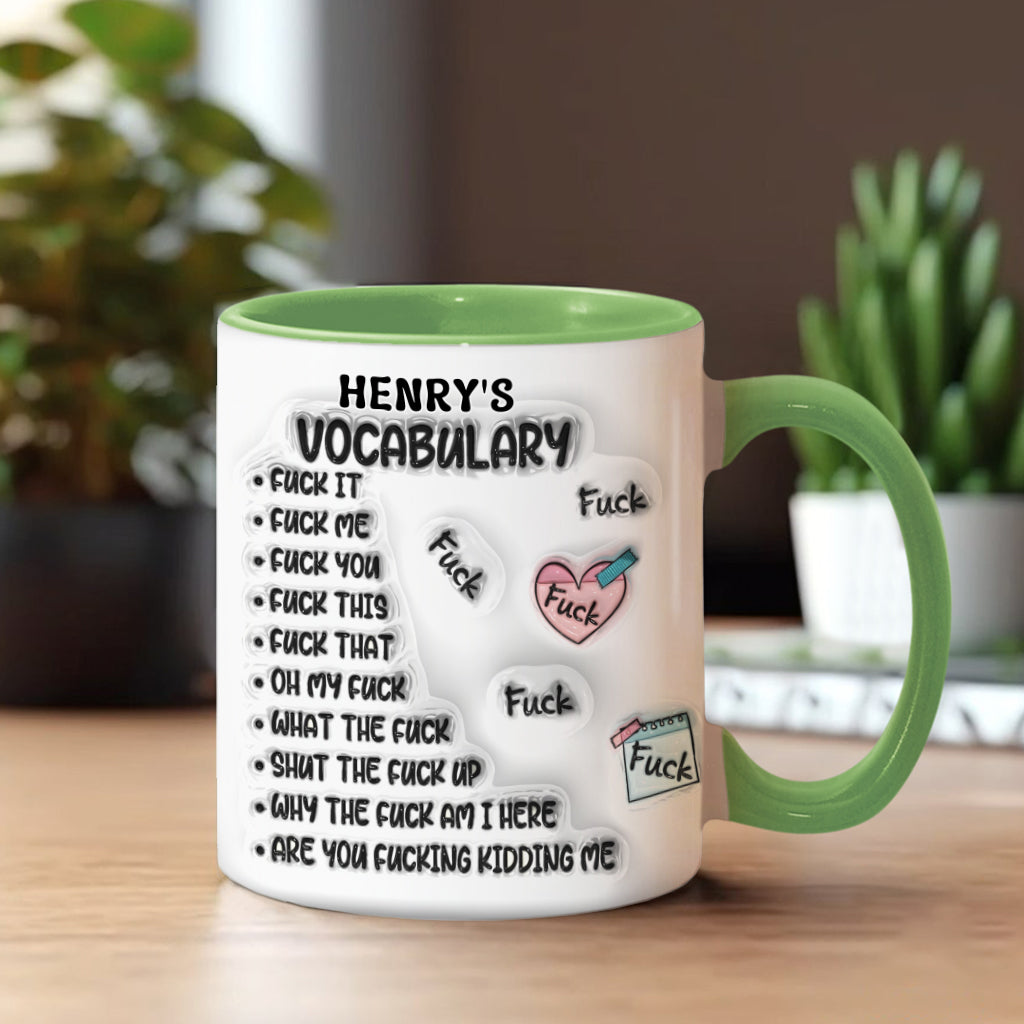 Personalized Grinch Accent Mug Custom Name Fun Gift for Christmas