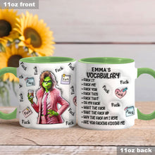 Load image into Gallery viewer, Personalized Grinch Accent Mug Custom Name Fun Gift for Christmas
