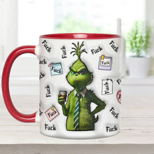 Load image into Gallery viewer, Personalized Grinch Accent Mug Custom Name Fun Gift for Christmas
