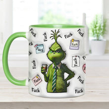 Load image into Gallery viewer, Personalized Grinch Accent Mug Custom Name Fun Gift for Christmas

